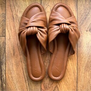 J. Crew Leather Twisted Knot Menorca Sandals